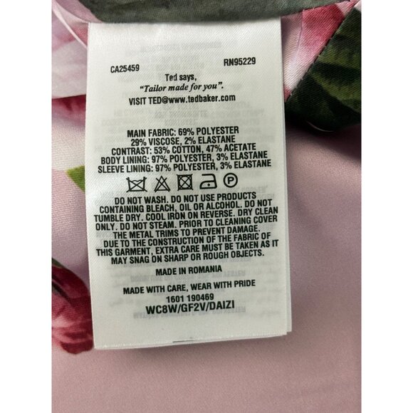 Ted Baker Womens Blazer Textured One-Button Tailored Jacket Gray US Size 10 NEW - Picture 7 of 7